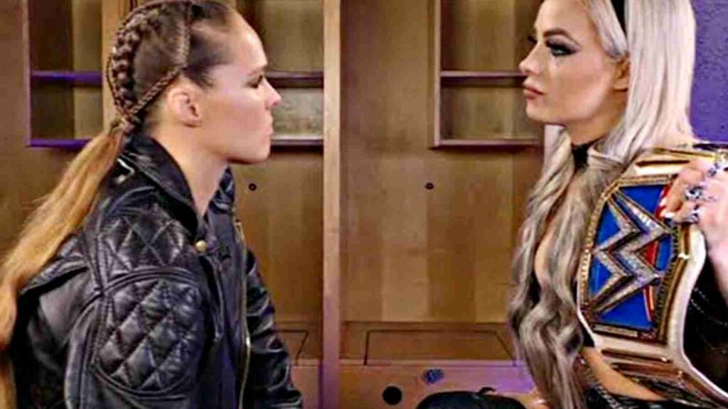 Liv Morgan and Ronda Rousey on SmackDown