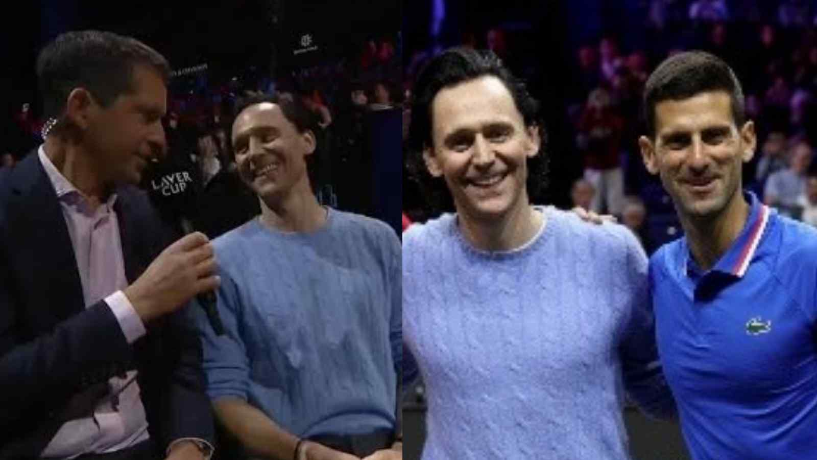 WATCH: Avengers fame Tom Hiddleston hilariously denies giving any sort of advice to Novak Djokovic as he graced the Laver Cup