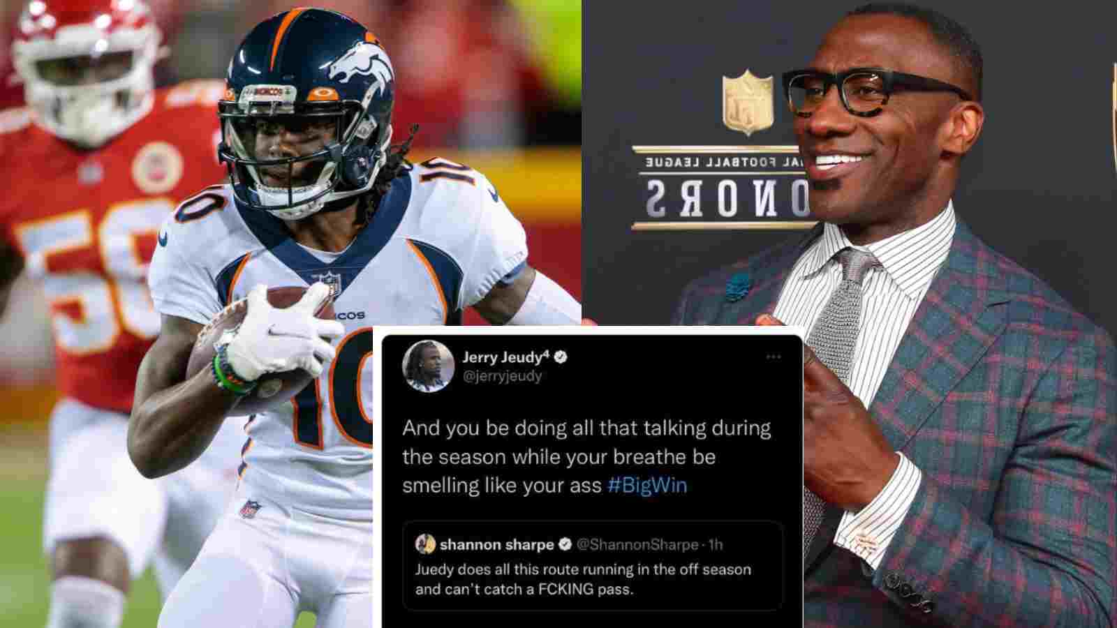 “Your breath be smelling like a*s” Jerry Jeudy fires back at Shannon Sharpe for ‘can’t catch a fu***ng pass’ comment