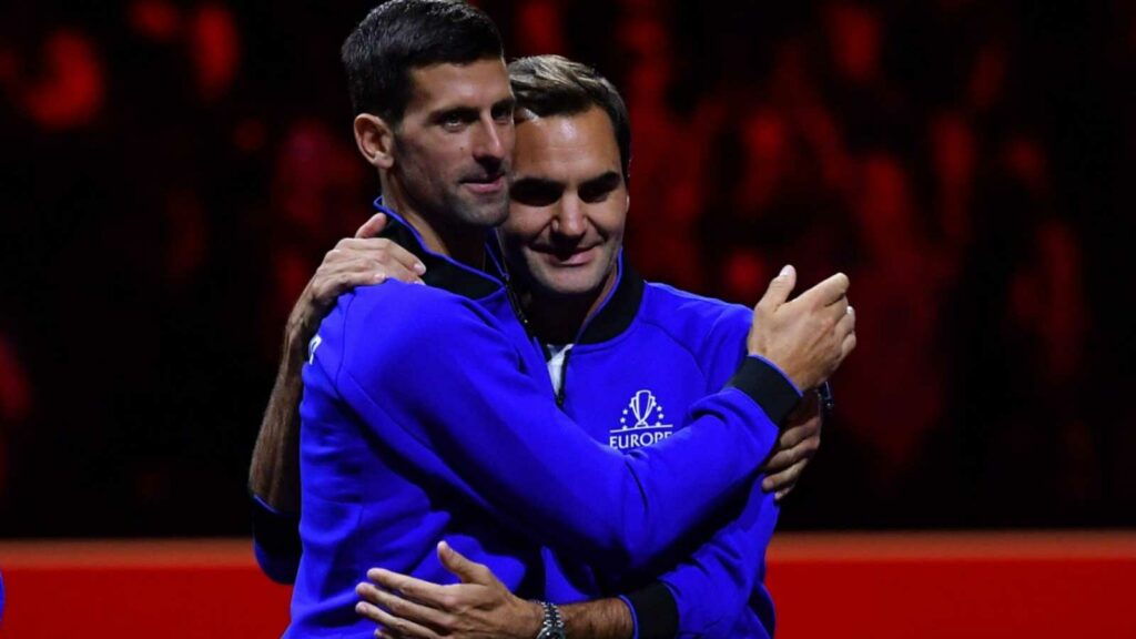 Novak Djokovic and Roger Federer