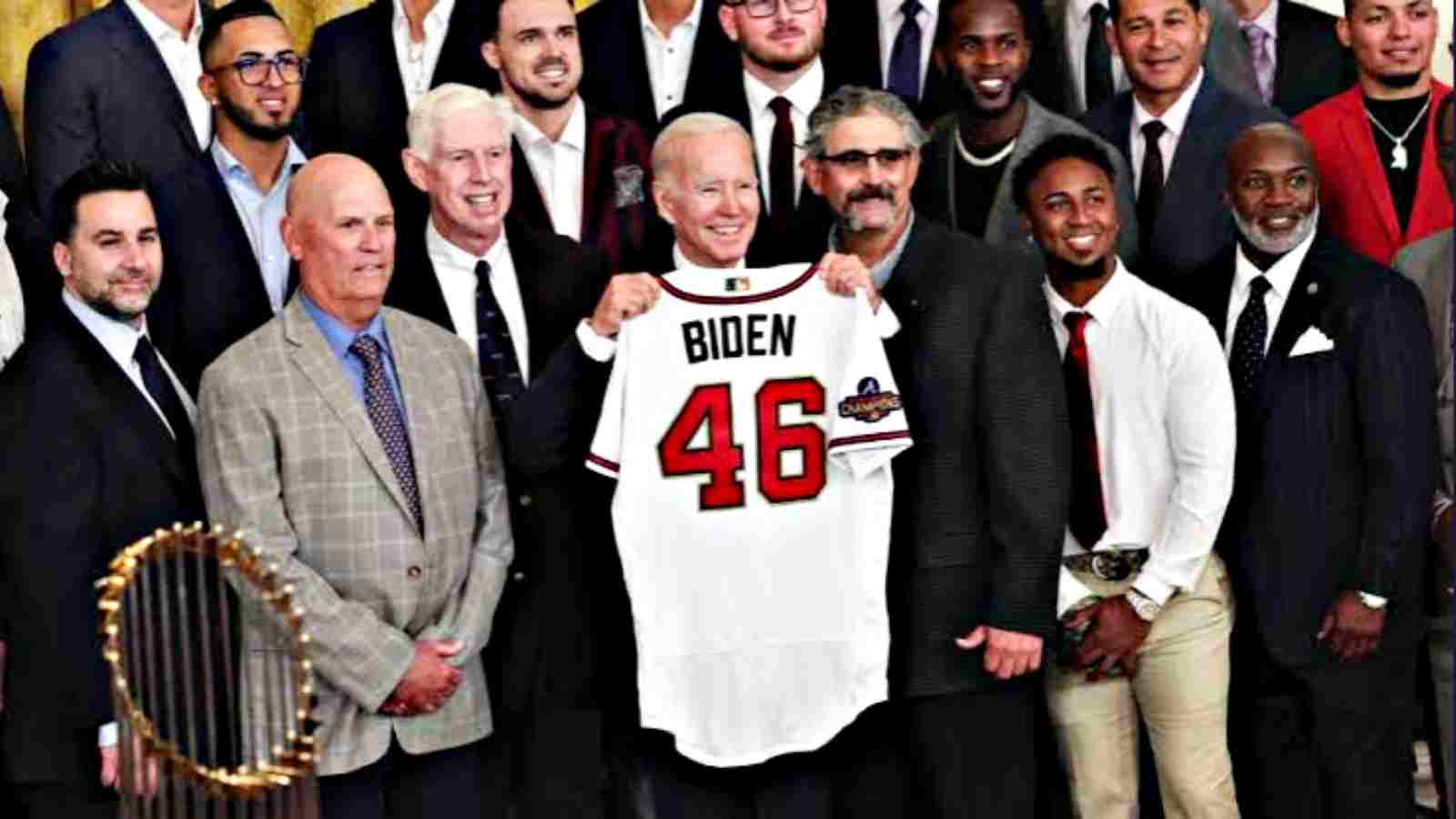 “Upset kings of October” President Joe Biden hosts 2021 WS titlist Atlanta Braves, Hank Aaron uprises as the spotlight