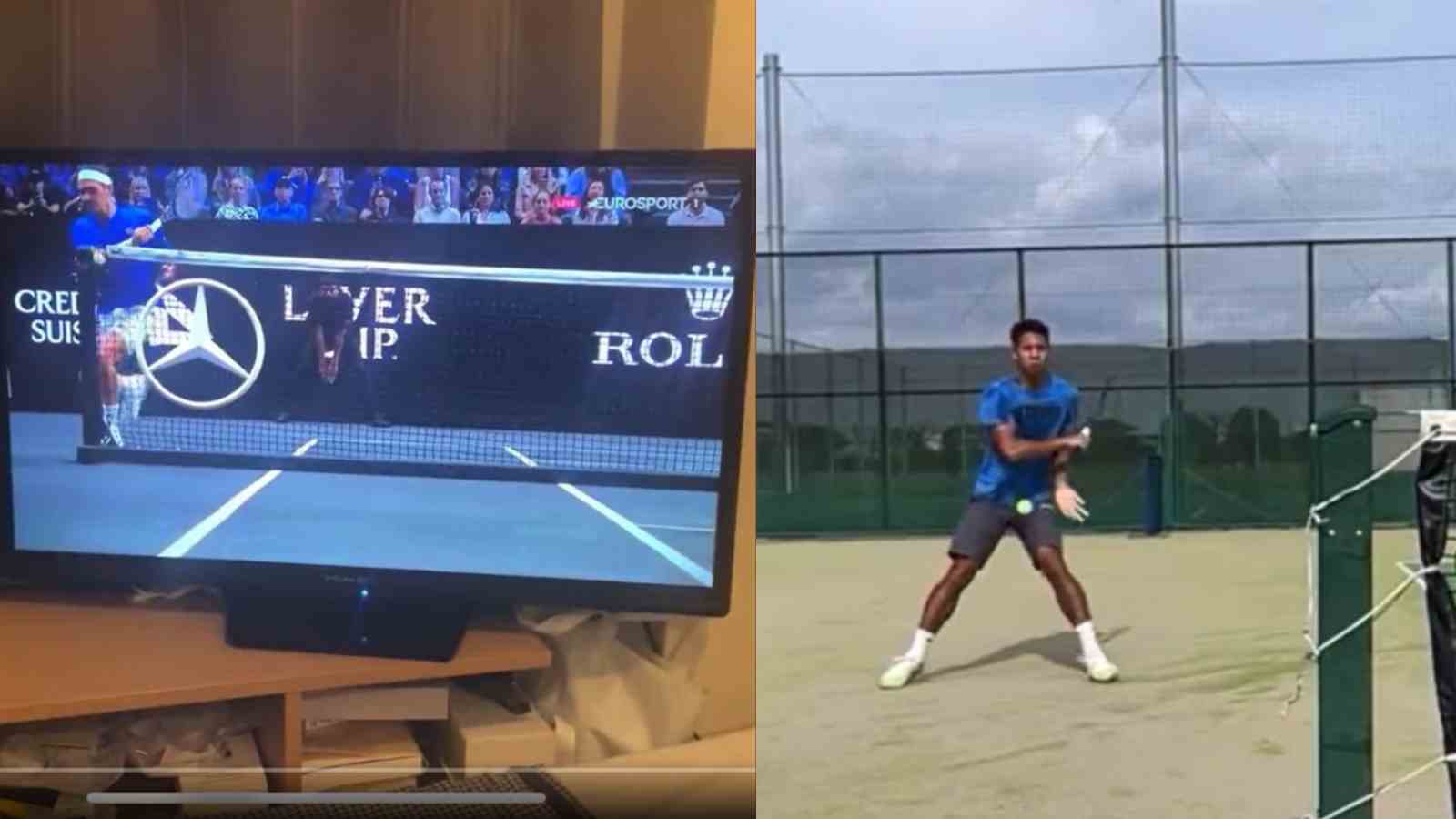 The joke is on you – Popular tennis video creator gets hit in the balls while trying to imitate Roger Federer