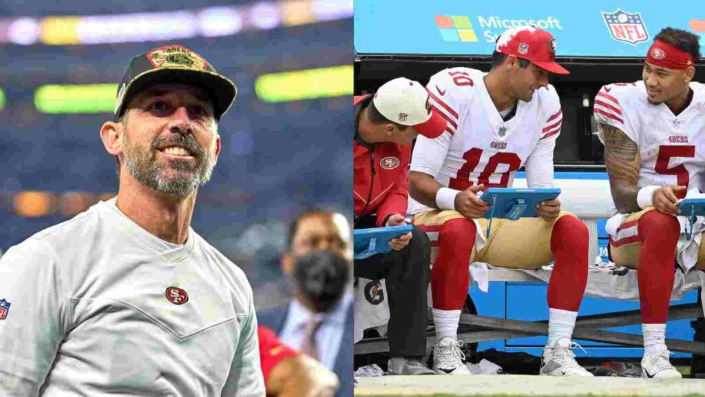 Kyle Shanahan, Jimmy Garoppolo with Trey Lance - IMAGO/Icon Sportswire IMAGO/Icon Sportswire