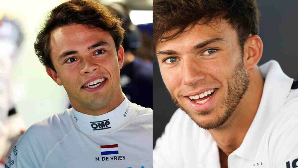 Nyck de Vries (L) Pierre Gasly (R)