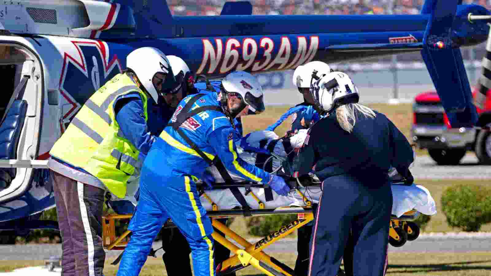 NASCAR driver Jordan Anderson suffers second-degree burns after fiery Talladega crash