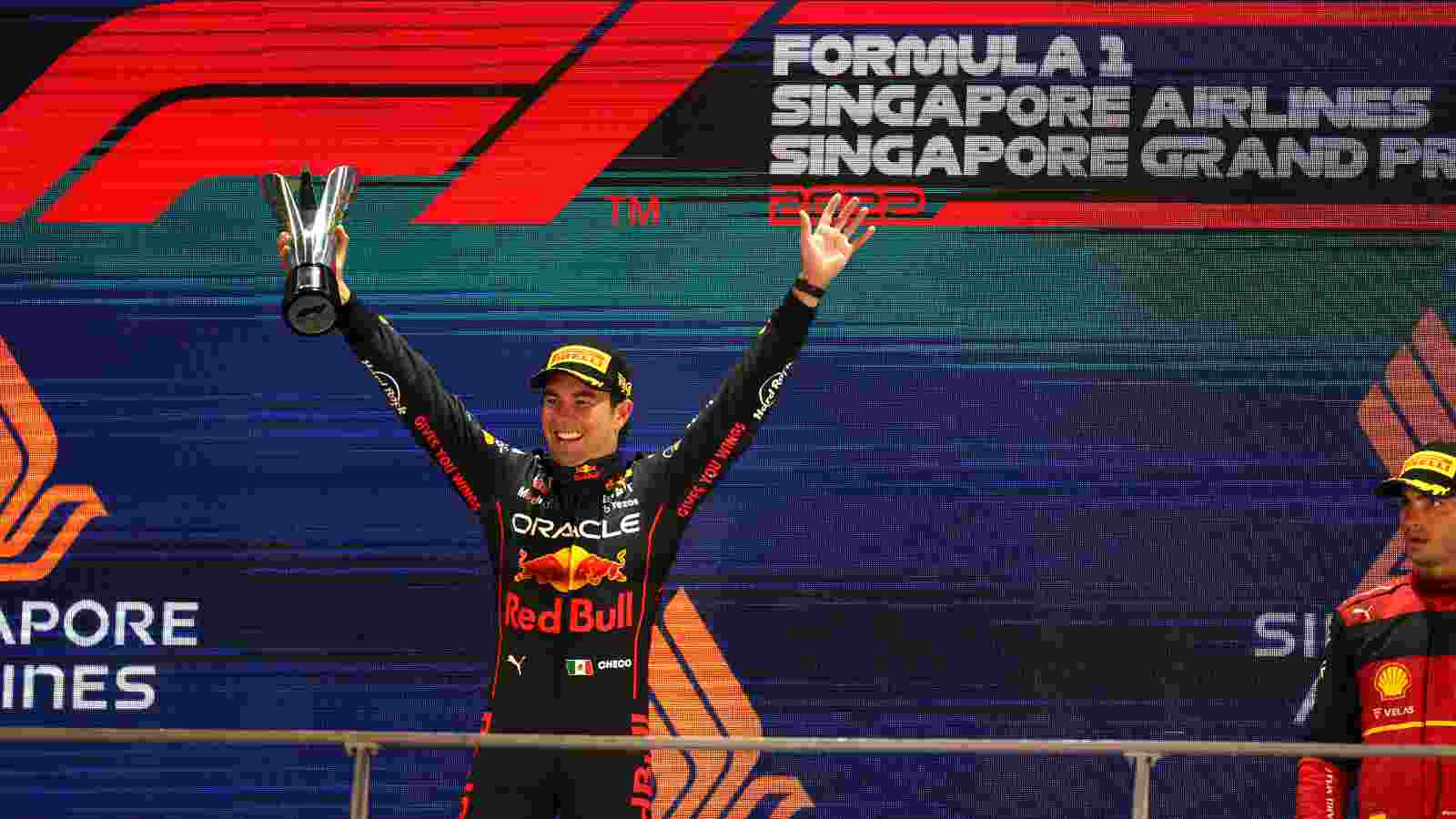 ‘My best performance’: Sergio Perez fends off Charles Leclerc to take a dominant win in the Singapore GP