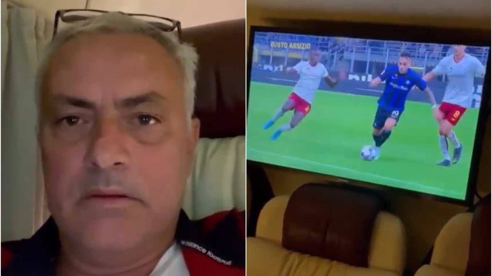 WATCH: Jose Mourinho enjoys AS Roma’s victory over Inter Milan outside the stadium