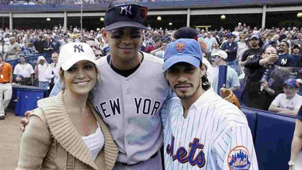 Alex Rodriguez with Jennifer Lopez and Marc Anthony