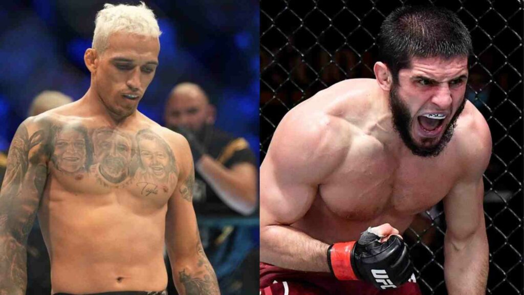 Charles Oliveira (L) takes on Islam Makhachev (R) at UFC 280