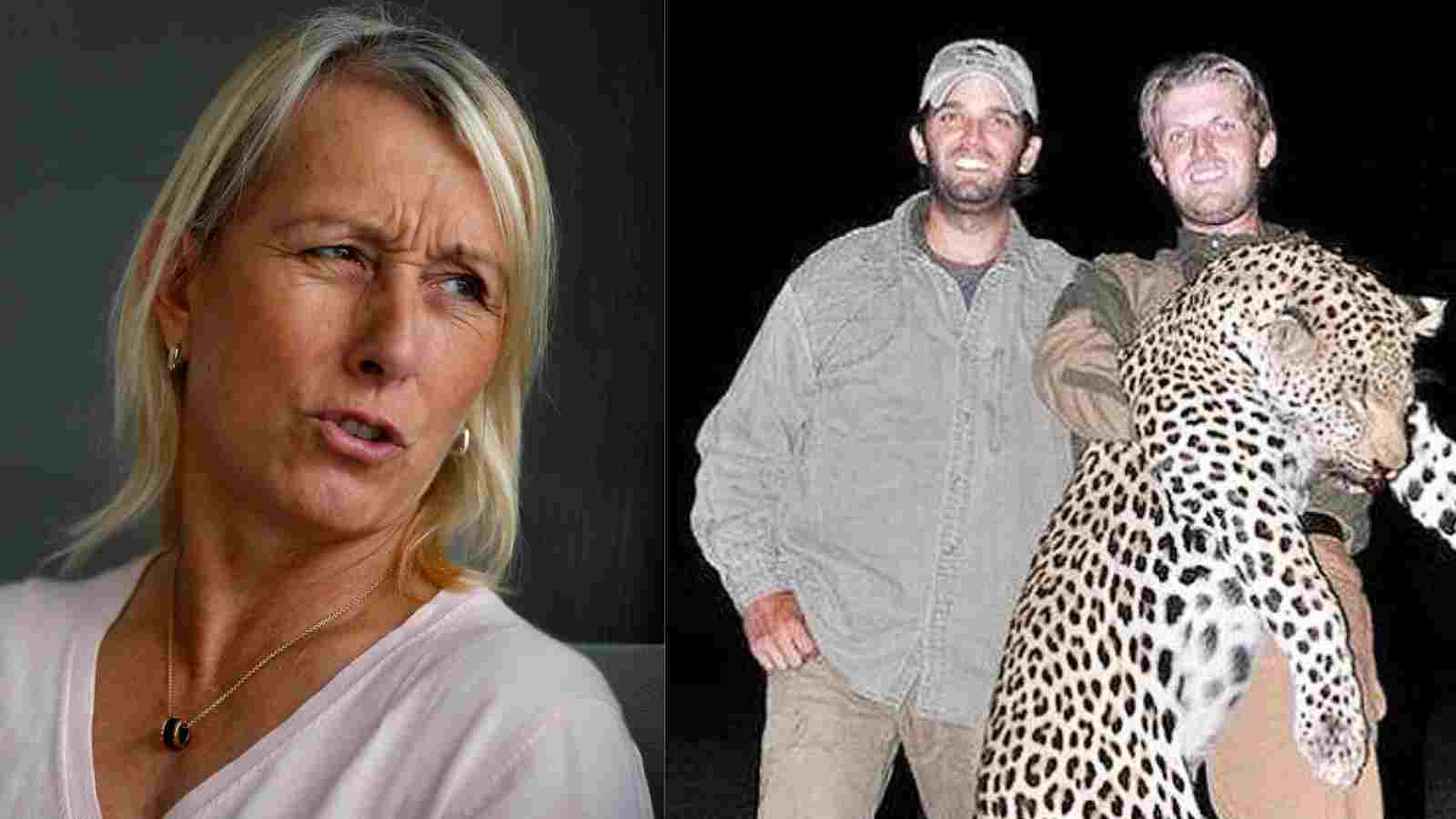 Martina Navratilova reacts to the “loser a****les” who were seen holding a leopard killed by them