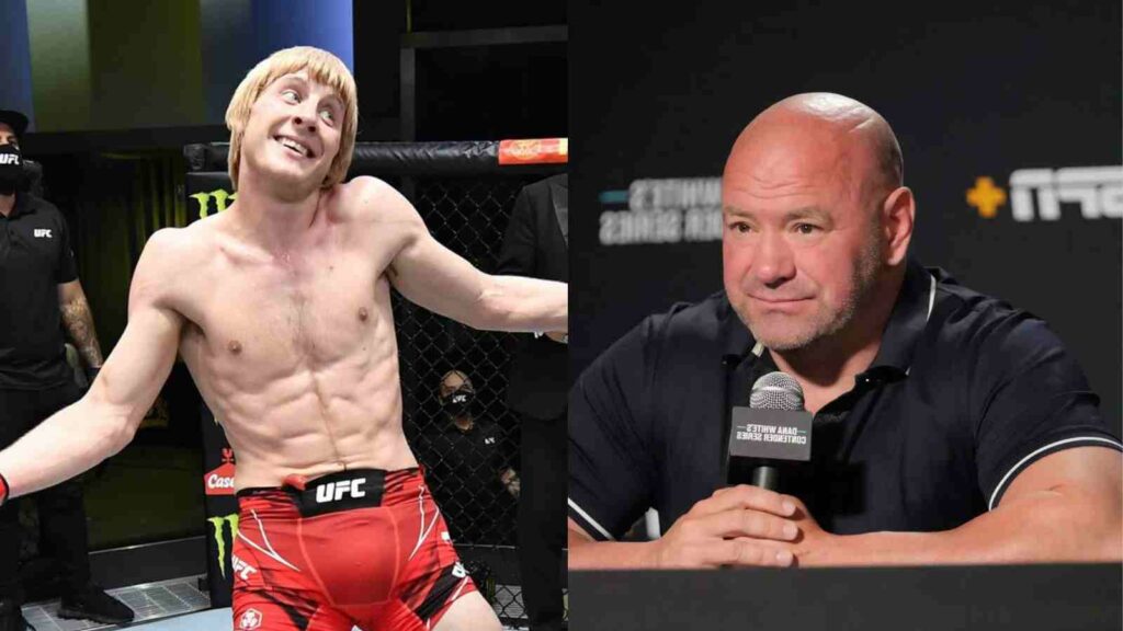 Paddy Pimblett (L), Dana White (R)