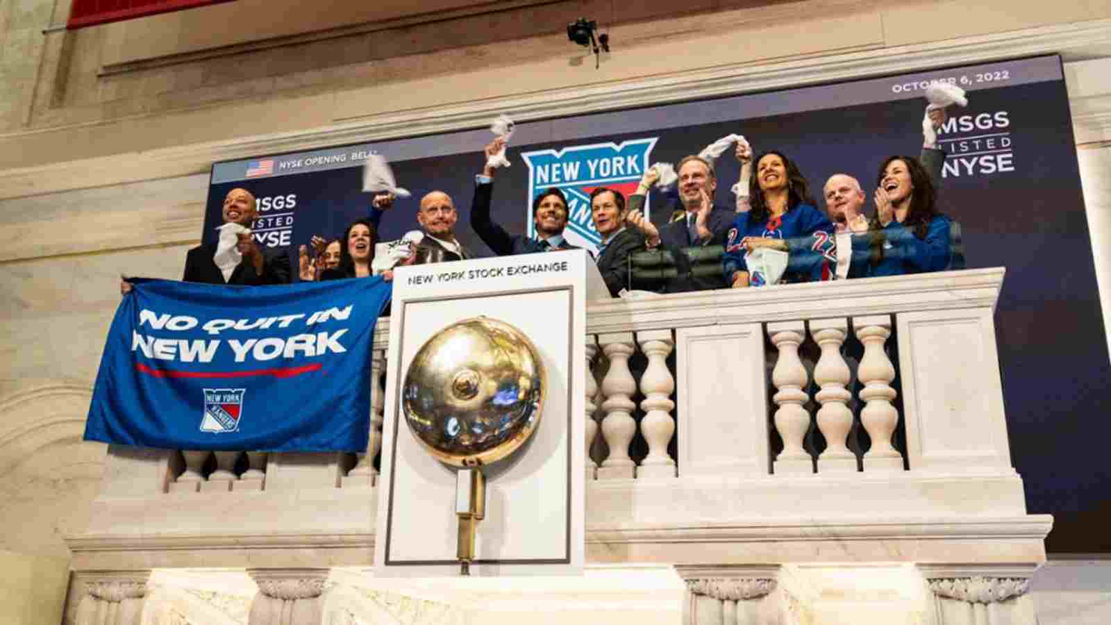 NHL Alumni at the New York Stock Exchange as ‘ex-Rangers’ chime the opening bell