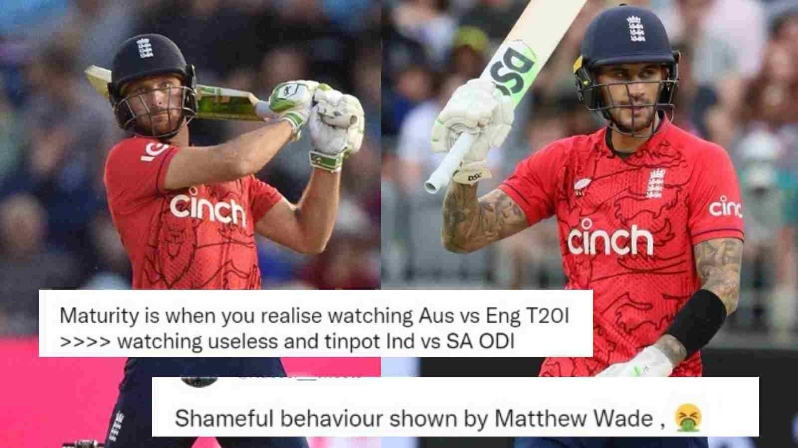 “Bulls****ing about Spirit of Game???”- Twitter lambastes Matthew Wade’s ‘field obstruction’ as England thrash Australia by 8 runs in the 1st T20I