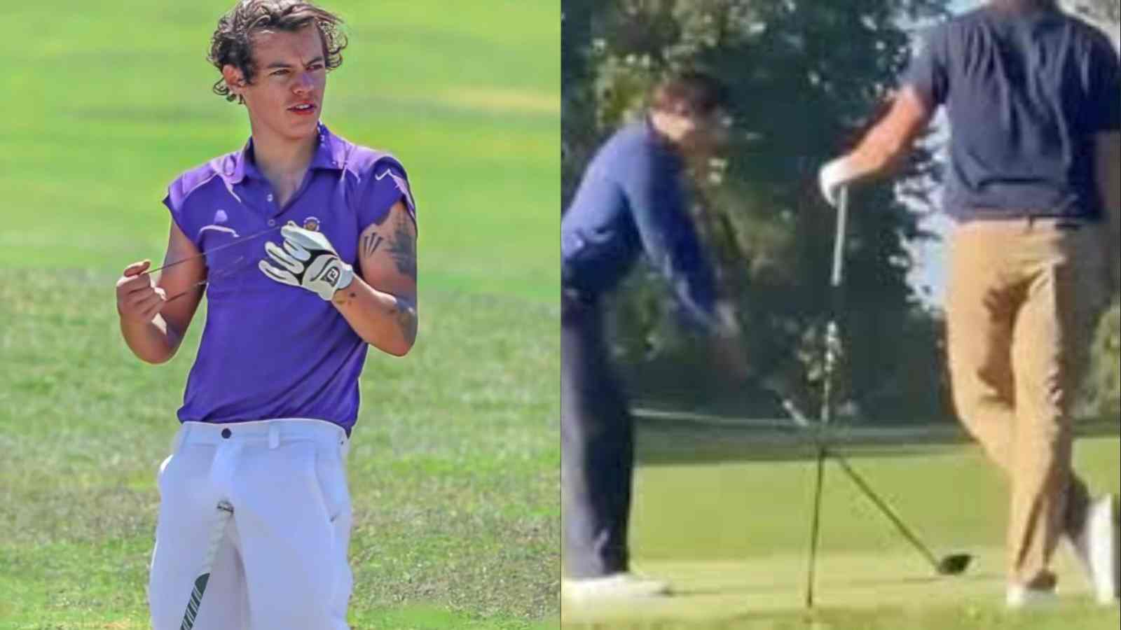 “Why is he not swinging in a skirt” When Popstar Harry Styles flaunted golf skills, got BRUTALLY clubbed on Twitter