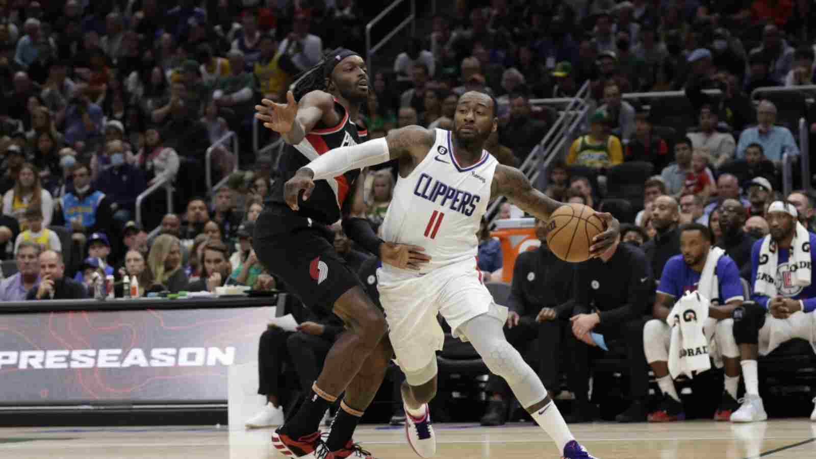 “If he’s healthy…Clippers are dominant champions” John Wall makes fans go berserk with vintage behind-the-back move vs Timberwolves