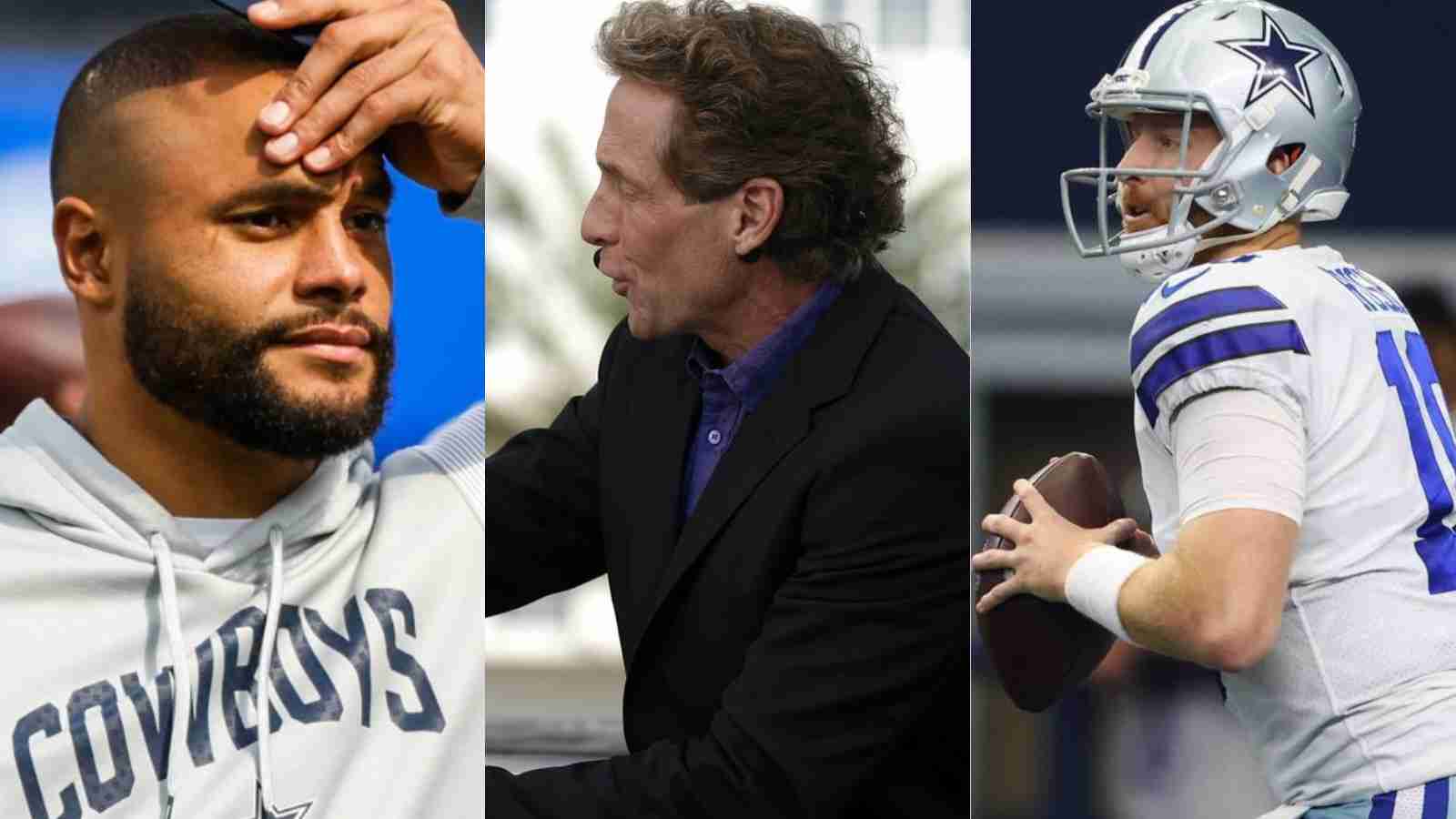 “He’s THREATENED by him”: Skip Bayless BLASTS Dak Prescott for taking cheap shots at Cooper Rush