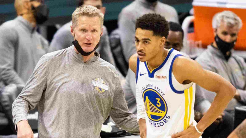 Steve Kerr and Jordan Poole