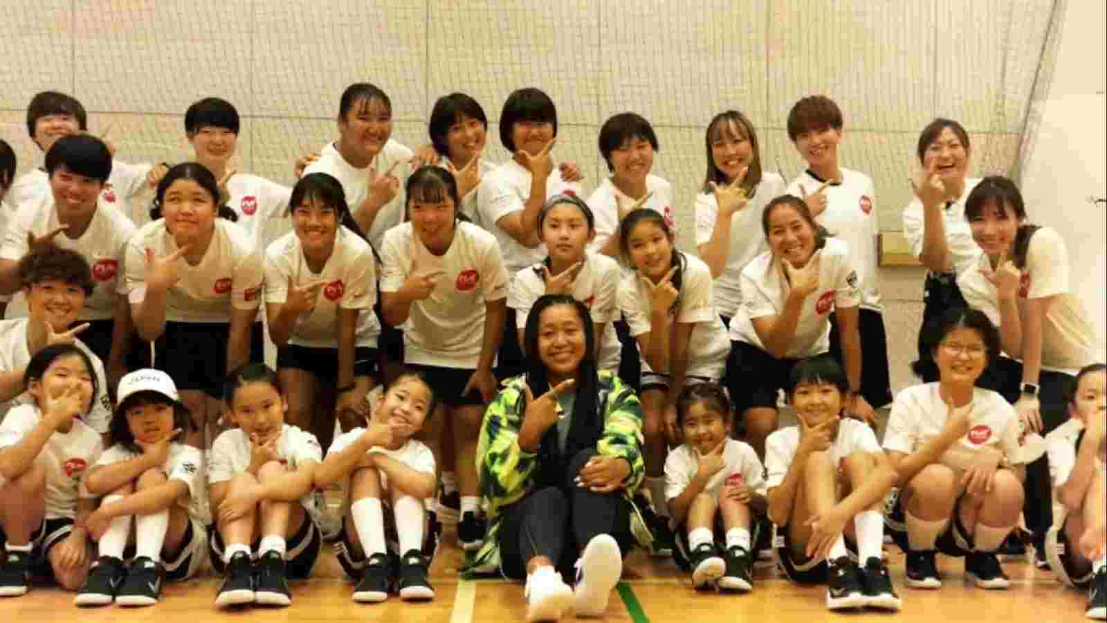 Naomi Osaka hopes to become an inspiration for young girls pursuing career in sports as she visits Play Academy in Tokyo