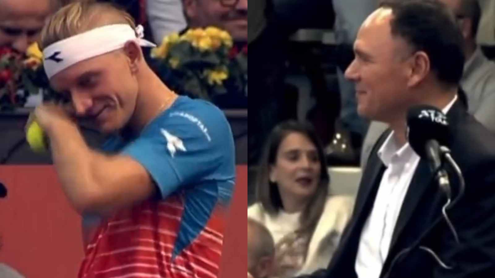 WATCH: A fan’s reaction to a very loud ‘overruling’ by the chair umpire leaves Alejandro Davidovich Fokina in splits