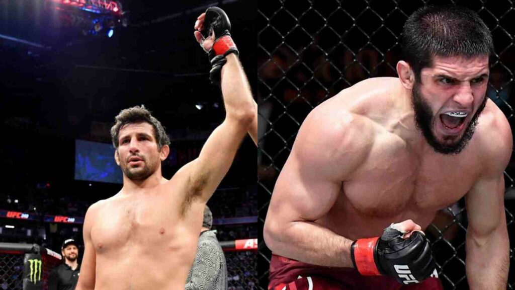 Beneil Dariush (L), Islam Makhachev (R)