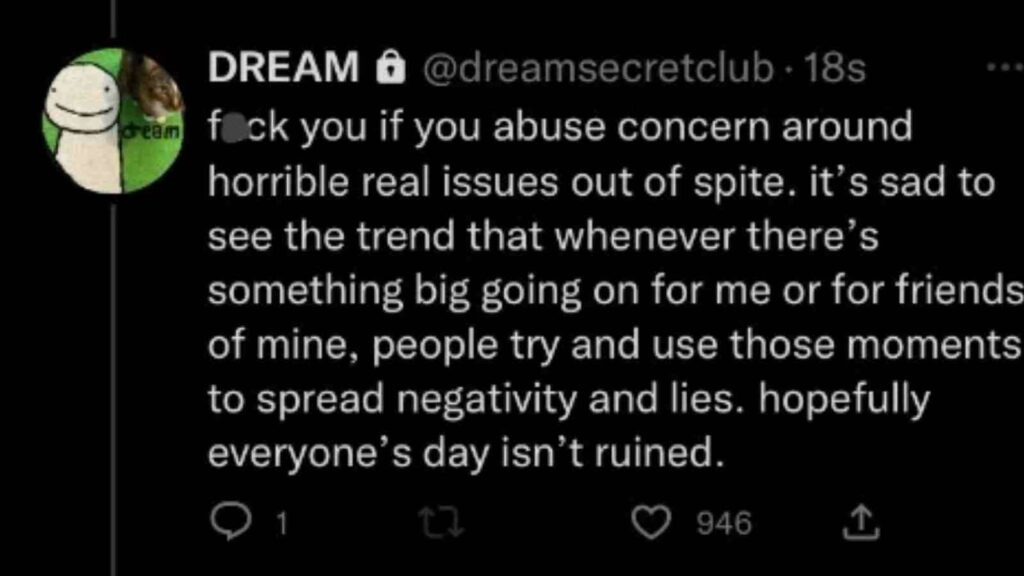 "Get a life": Dream lashes out at people accusing him of grooming and pedophilia