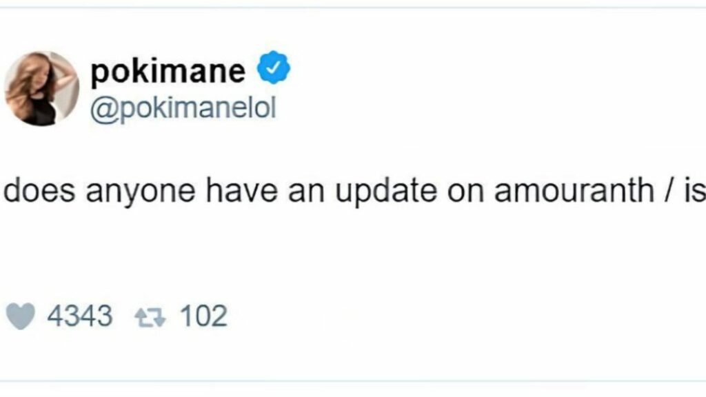 Pokimane's concern tweet for Amouranth gets deleted immediately as she avoids ranting on Twitter