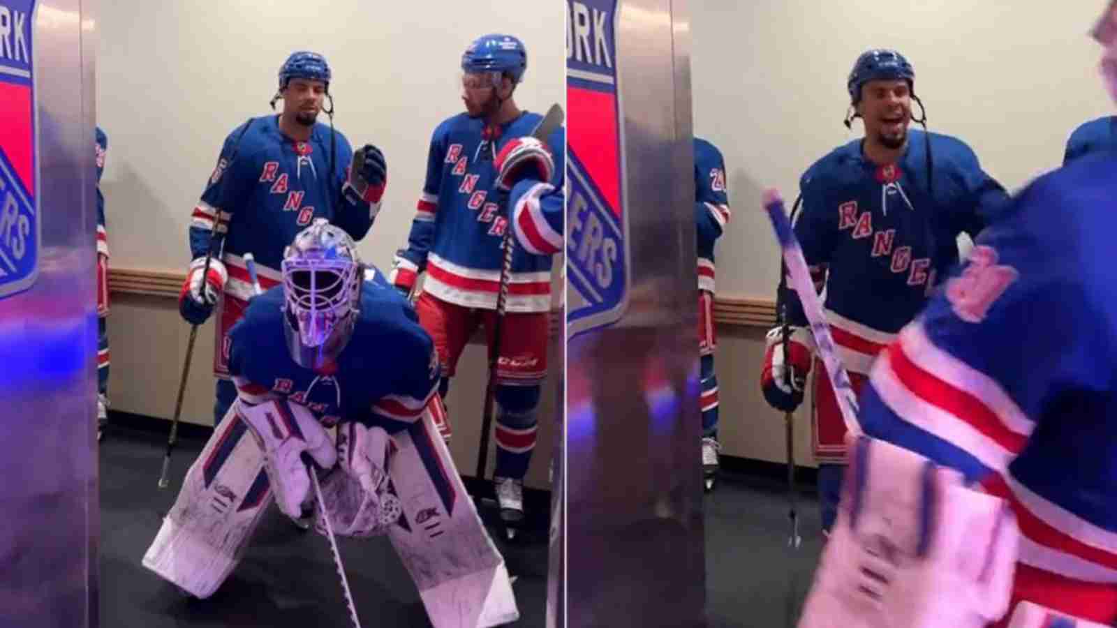 WATCH: Igor Shesterkin’s rebooting put a pause on Rangers’ usual pregame ritual