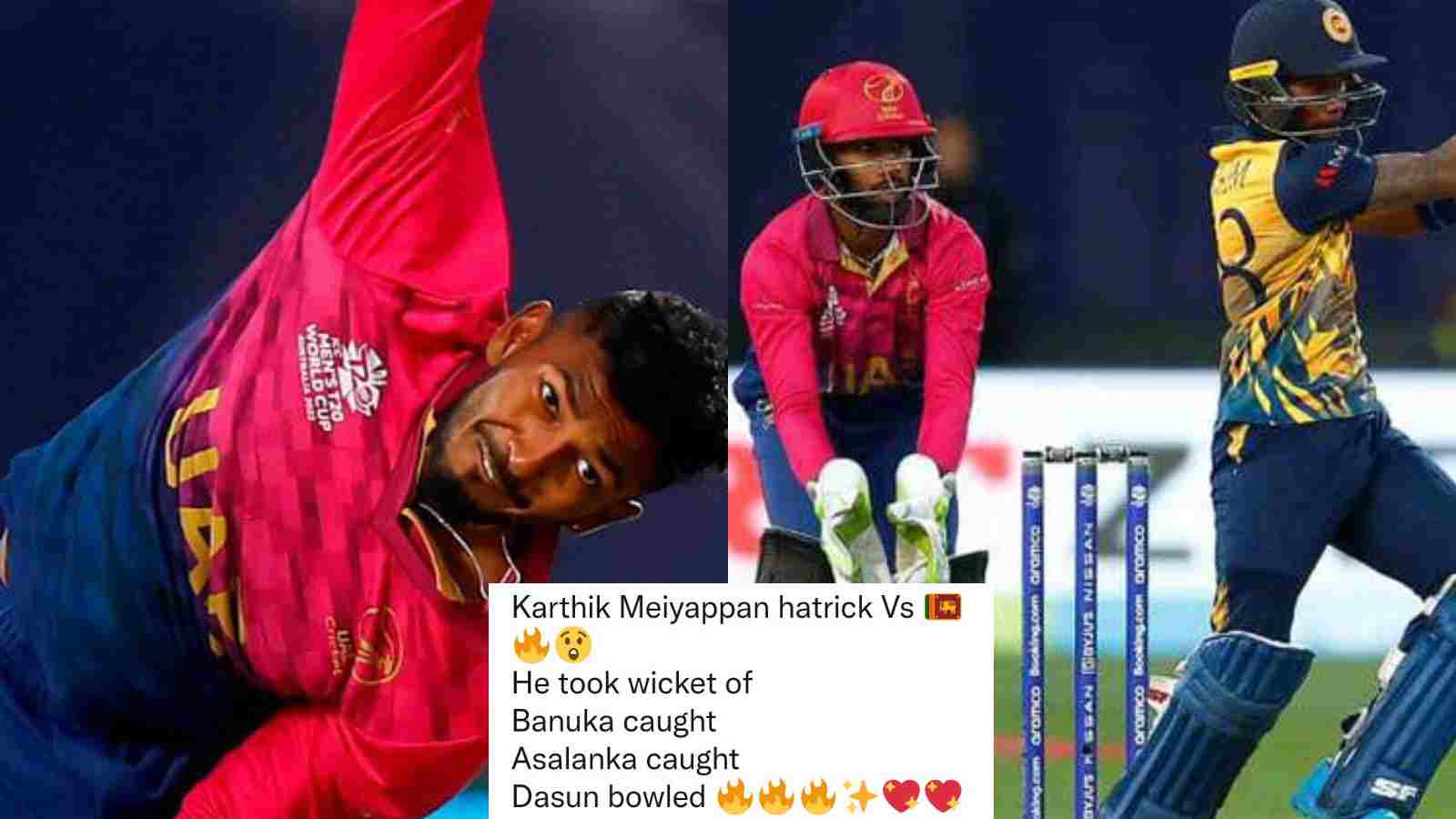 “Karthik meiyappan what a hattrick! “- Twitter reacts as Pathum Nissanka’s knock guides Sri Lanka to 152/8 against UAE in T20 WC