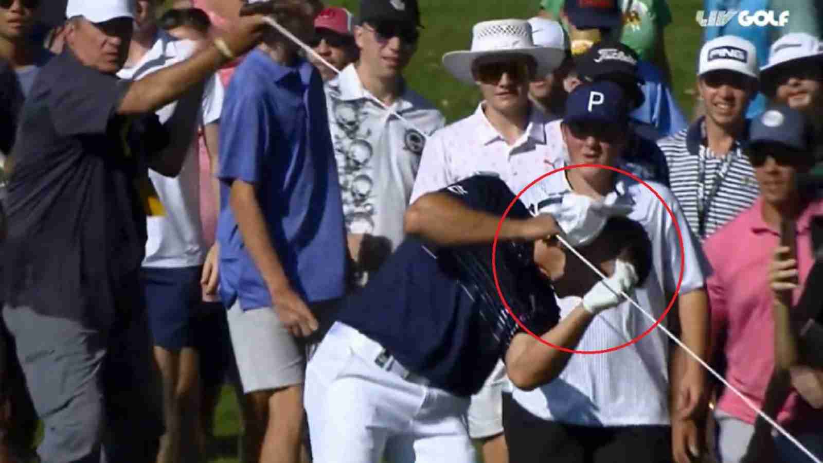 WATCH: An OVERSMART Bryson DeChambeau was once “CLOTHESLINED” by a spectator rope during LIV Golf event