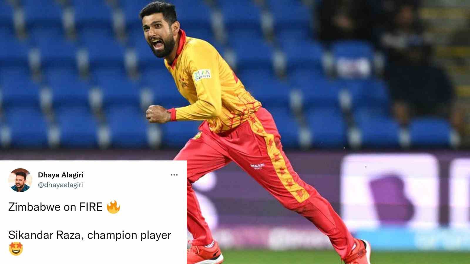 “SIKANDAR RAZA CAN DO NO WRONG!!!”- Twitter reacts as Johnson Charles guides West Indies to a decent 153/7 against Zimbabwe