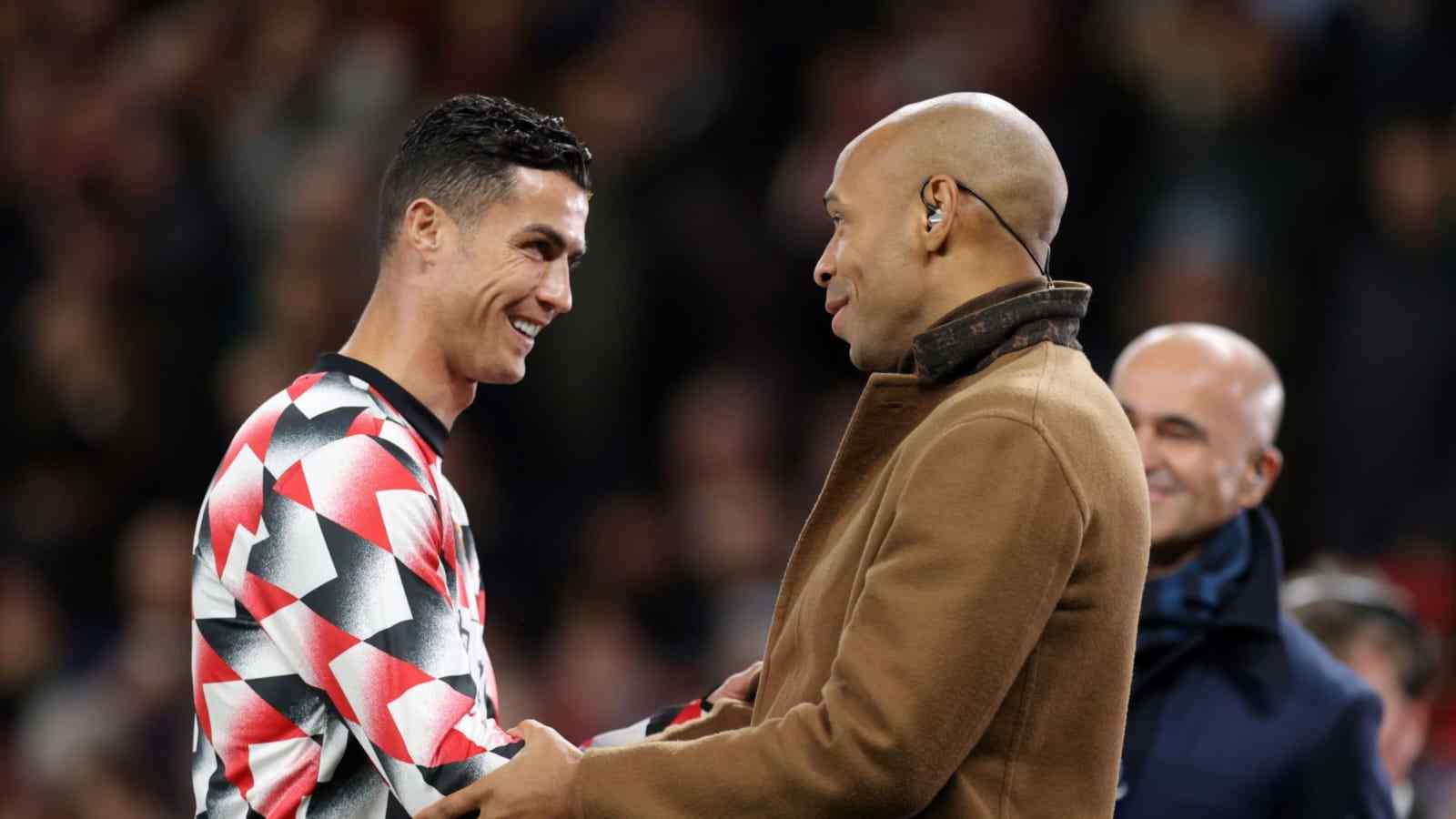 In Pictures: Cristiano Ronaldo meets Arsenal legend ahead of Premier League clash against Tottenham