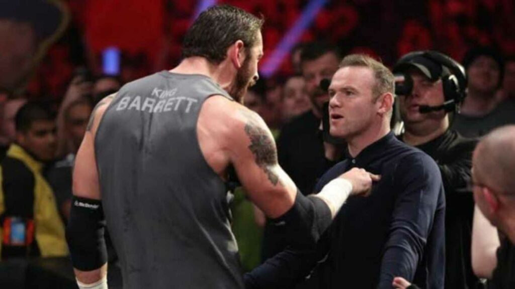 Wade Barret confronts Wayne Rooney on November 9th 2015 edition of RAW 