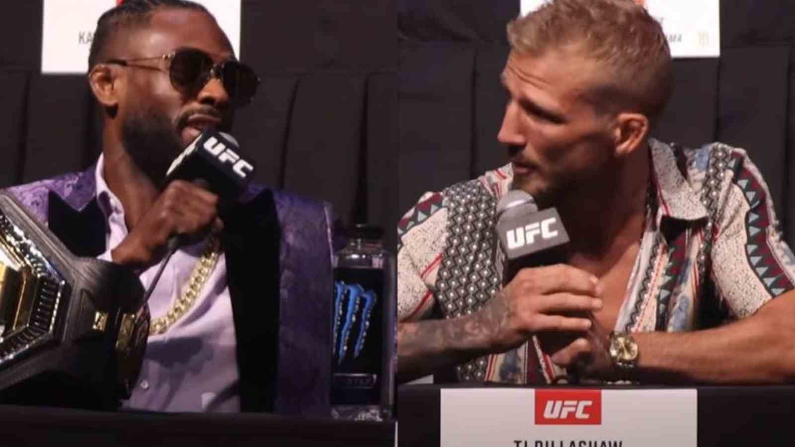 “Test these nuts in your mouth” – TJ Dillashaw fires at “DJ Jazzy Jeff” Aljamain Sterling as they sound off about steroids at UFC 280 presser