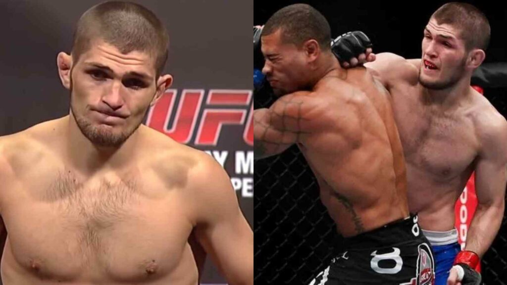 Despite missing weight, Khabib Nurmagomedov (L) beat Abel Trujillo, in 2013