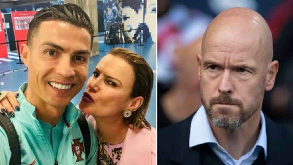 Cristiano Ronaldo with Elma and Eric Ten Hag