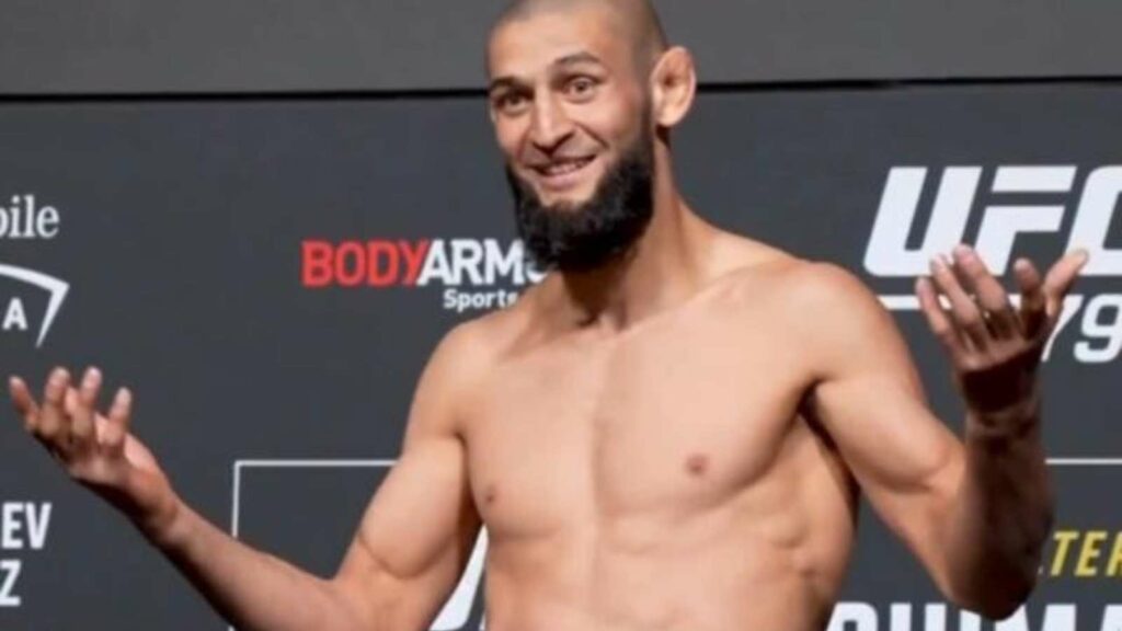 Khamzat Chimaev misses weight by seven and a half pounds last month, before his fight with Nate Diaz was called off