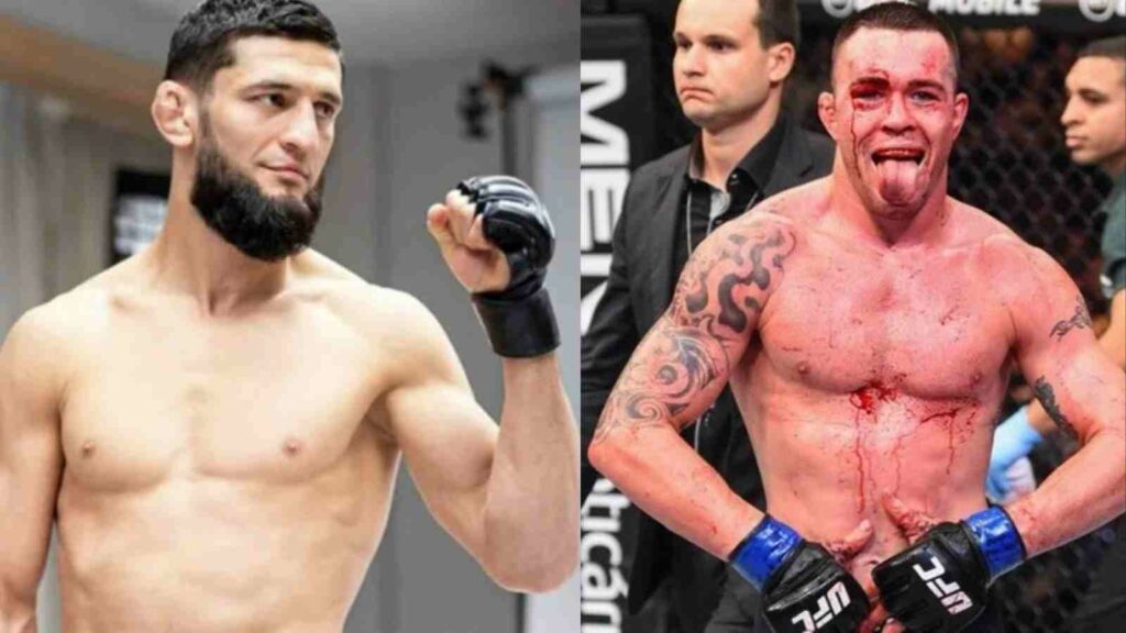 Khamzat Chimaev (L) and Colby Covington (R) could fight each other in the near future