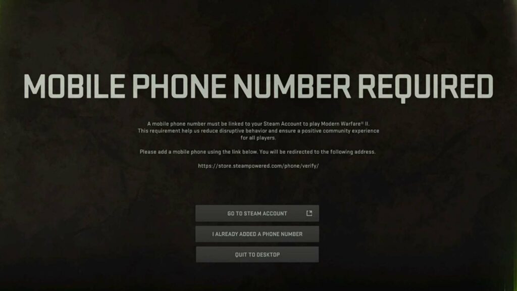 Call of Duty: Modern Warfare 2 - How to Fix “Steam Can’t Verify Phone Number” Error