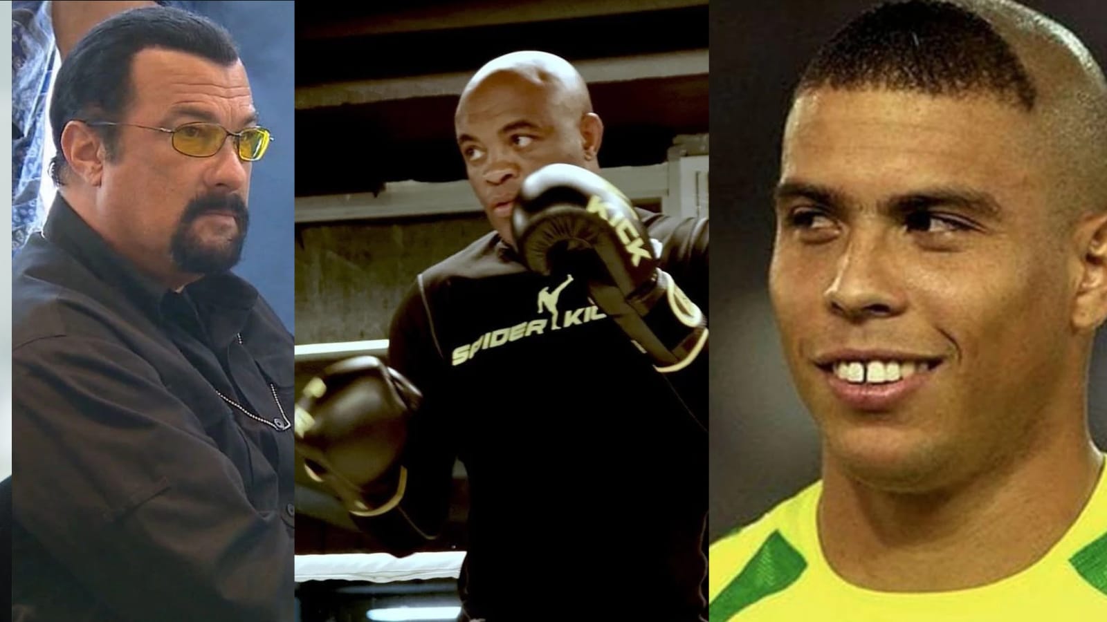 Watch: Anderson Silva sparring with legendary footballer Ronaldo Nazario and Hollywood star Steven Seagal