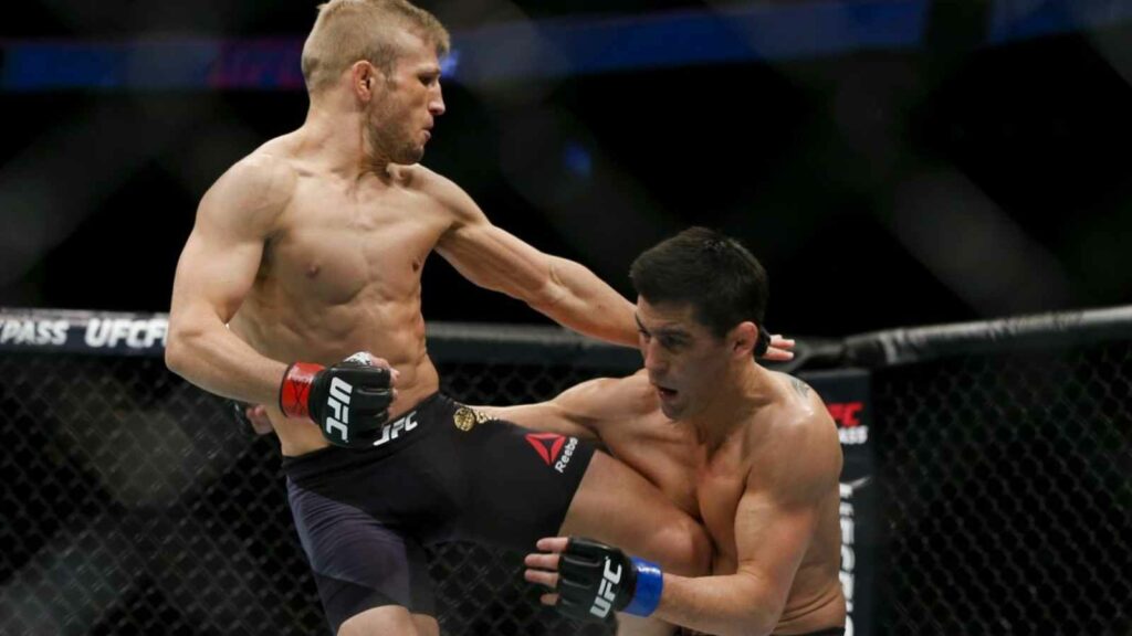 Another fight with Dominick Cruz (R) could be on the cards for TJ DIllashaw (L)