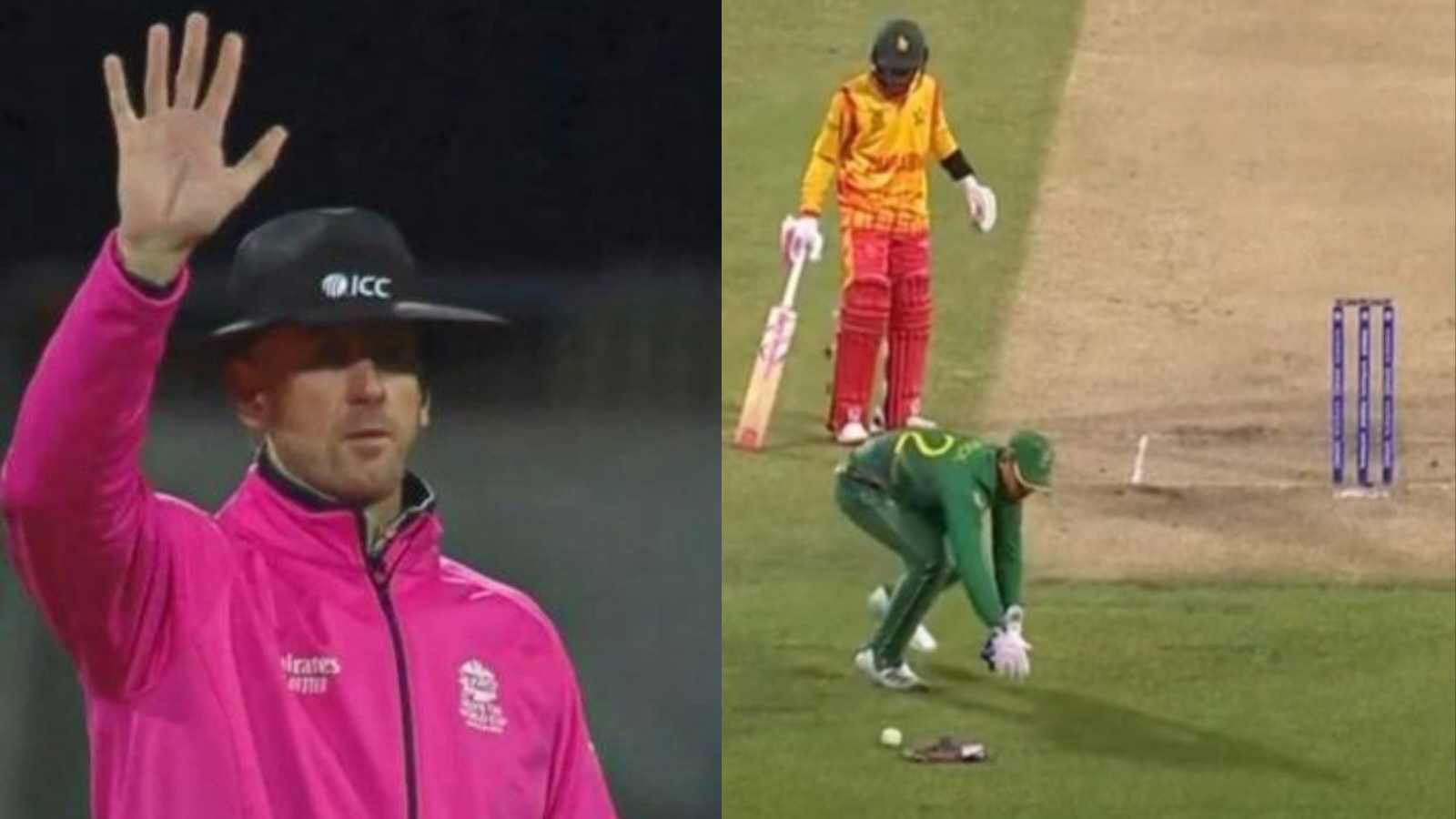 WATCH: “A rare occurrence”- Quinton de Kock’s error gifts 5 penalty runs to Zimbabwe; check how