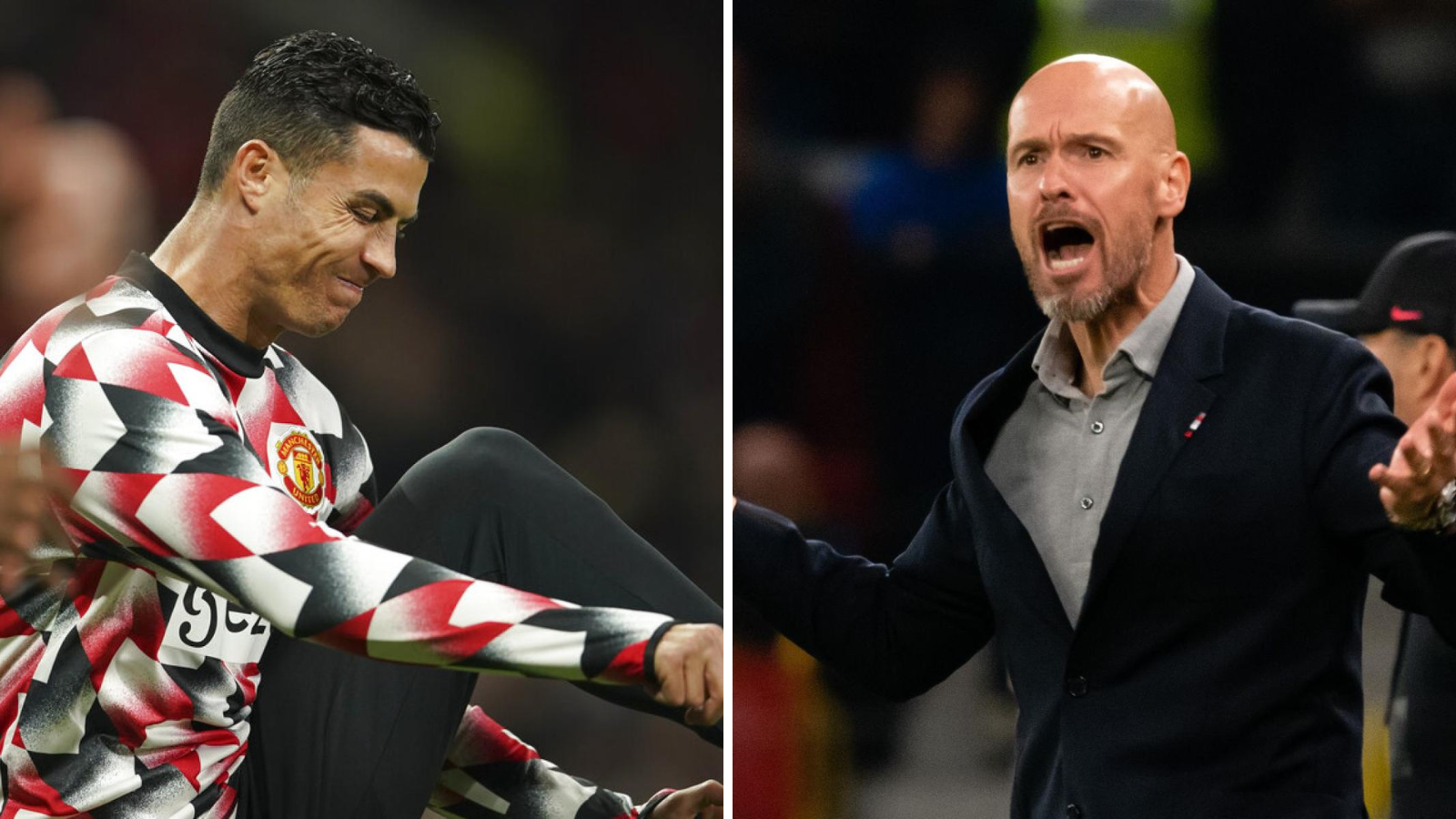 WATCH: When Cristiano Ronaldo and Erik ten Hag got into a fuss during clash against Tottenham