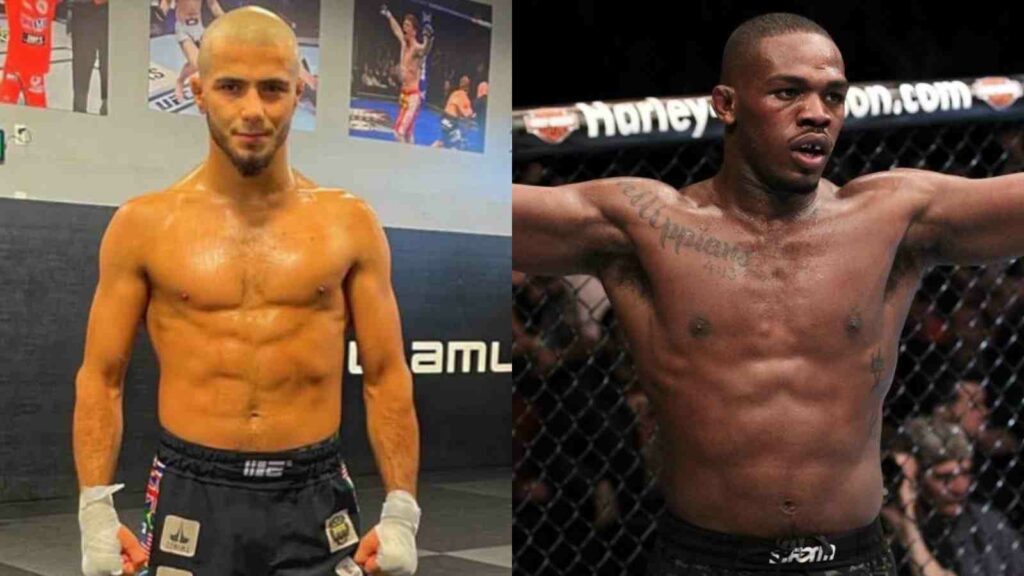 Muhammad Mokaev (L) and Jon Jones (R)