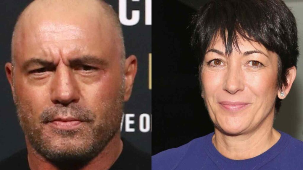 Joe Rogan (L), Ghislaine Maxwell (R)