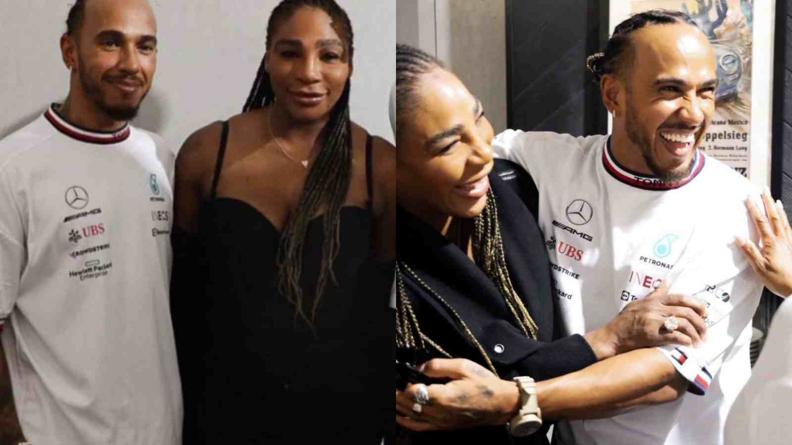 WATCH: “Two GOATs” Serena Williams spotted embracing Lewis Hamilton at COTA during the US Grand Prix