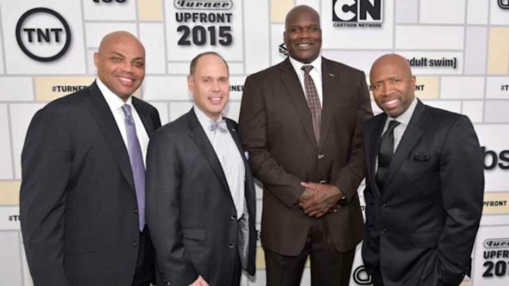 Charles Barkley, Ernie Johnson, Shaquille O'Neal and Kenny Smith