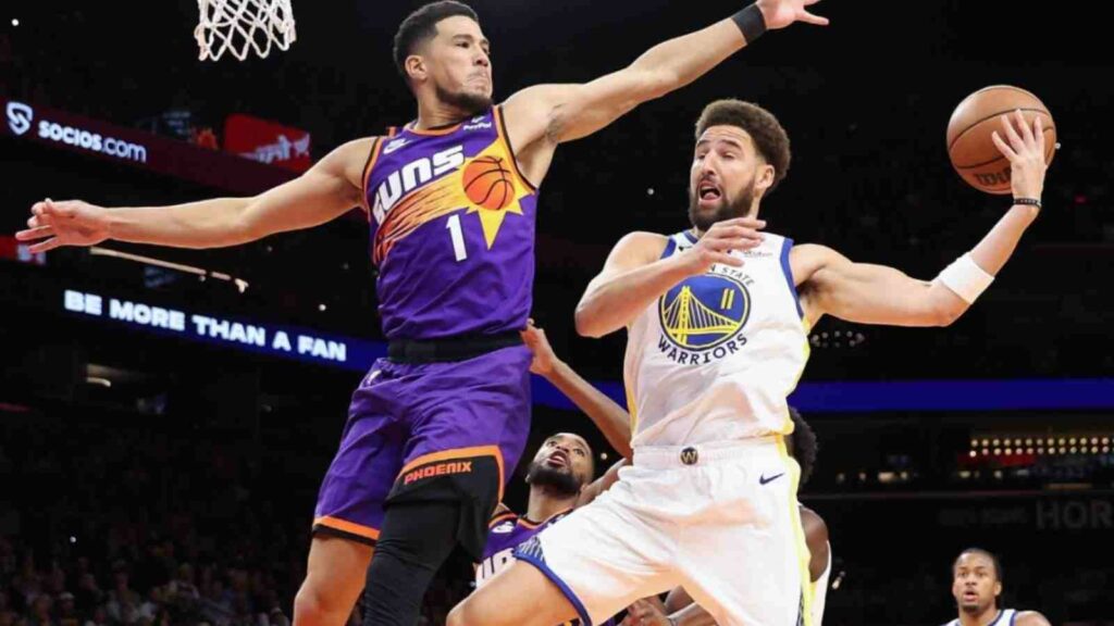 Klay Thompson and Devin Booker