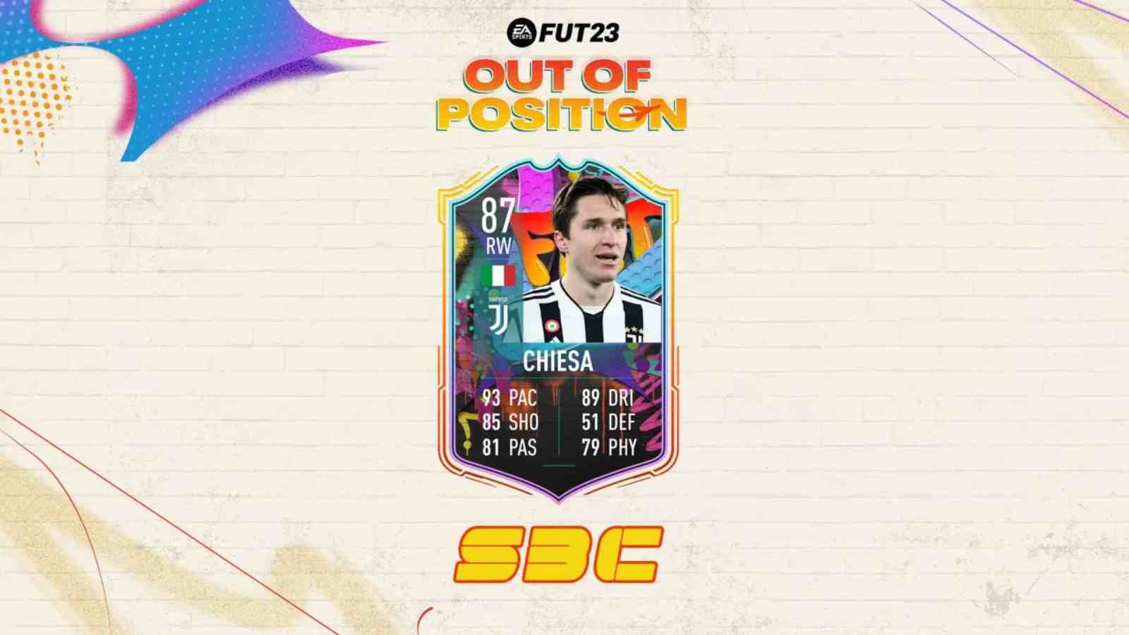 FIFA 23: Federico Chiesa Leaked to Feature as SBC Under New Out of Position Promo