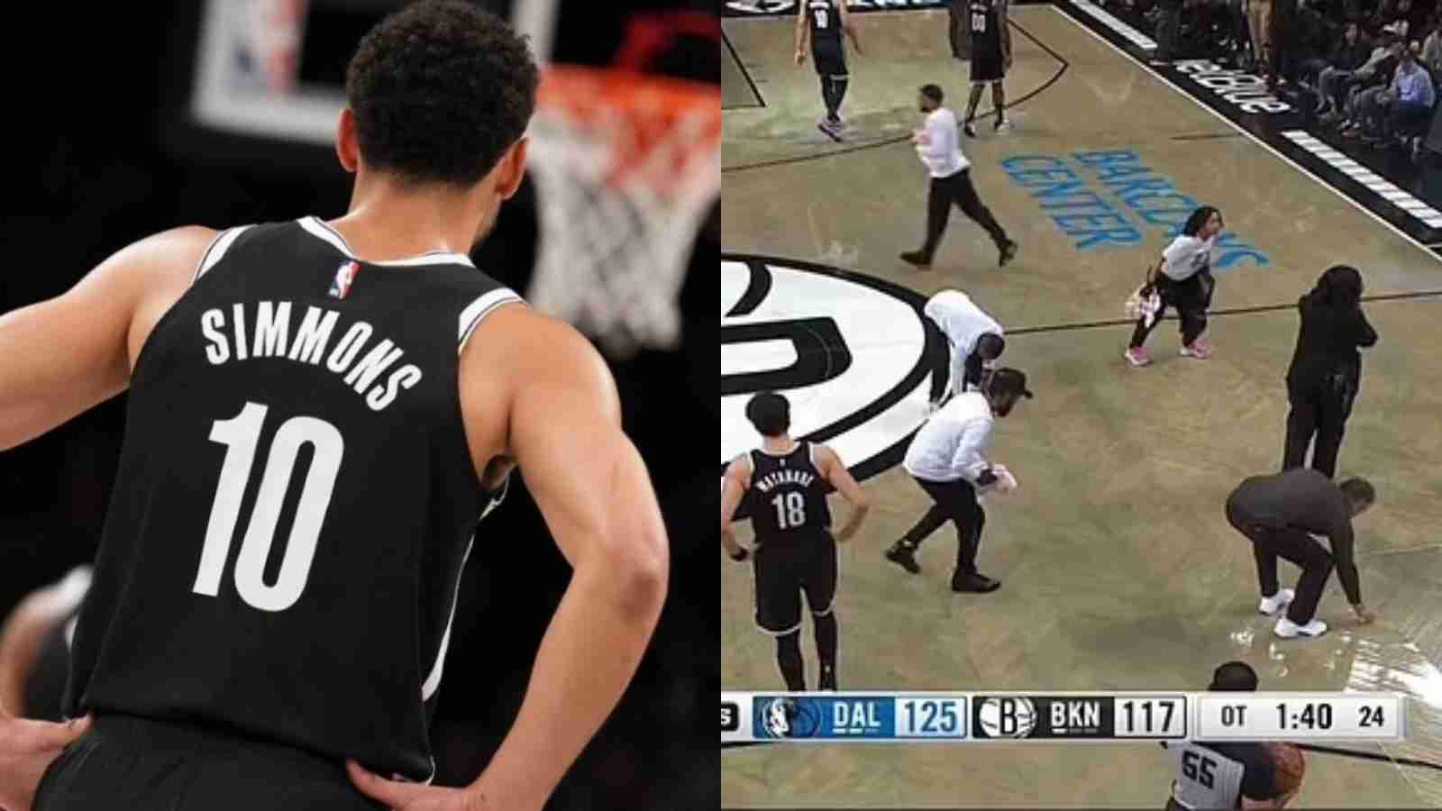 “That cup was meant for Ben Simmons” NBA Fans left in shambles as Brooklyn Nets fans throws a cup on the floor as Mavs beat Nets