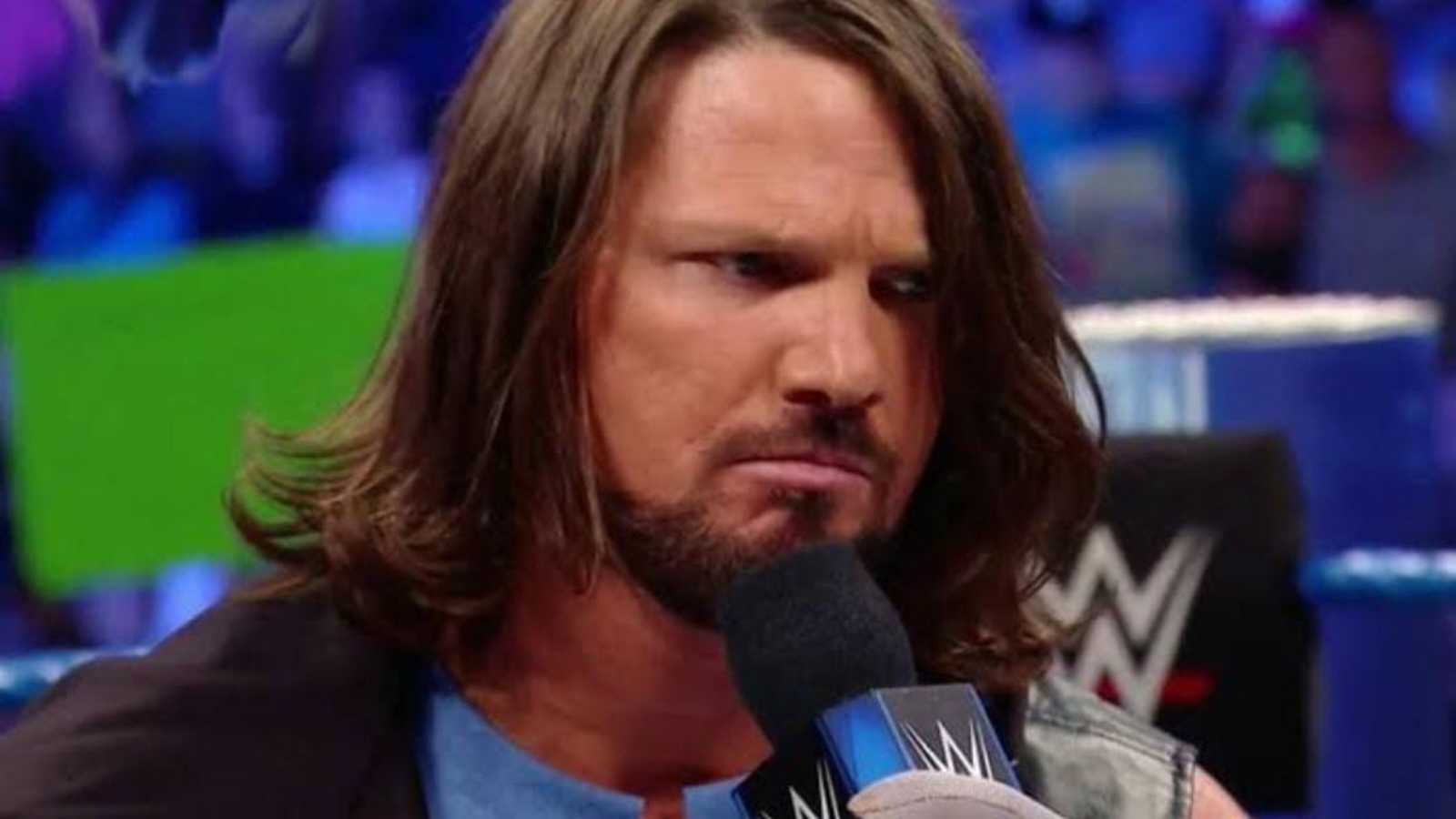 “I was like, ‘Oh, man”- AJ Styles discusses the embarrassing incident that occurred with him during a match against Jon Moxley in WWE